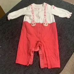 ホットビスケッツ　ロンパース　70 長袖　キャビット ピンク　ミキハウス