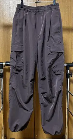 EMMA CLOTHES タックワイドカーゴパラシュートパンツ