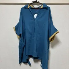 【新品】チャイハネ　ブルーシャツのサムネイル