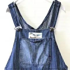 オーバーオール　ストライプ