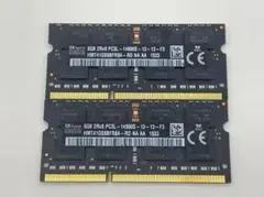 ノートPC用メモリ 8GB×2 (合計16GB) PC3L-14900S
