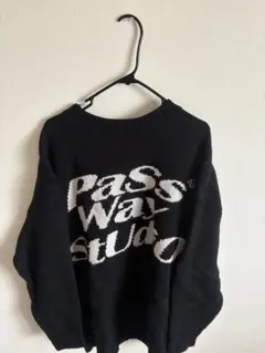 ブラック ニット 長袖 SHEIN