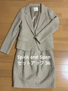 【新品未使用】Spick &amp; Spanダブルサテン SET UP 白 36 追加》SOMETHING / サムシング for Spick & Span 別注 ALLINONE