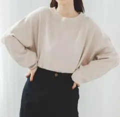 【新品未使用】 レディース ベージュ ニット 秋冬 無地