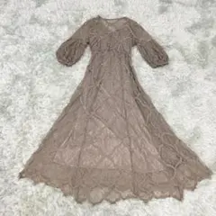 【極美品】FRAY I.D オリーブグリーン 総レースオケージョンドレス 結婚式