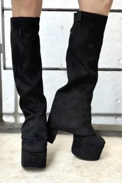 R&E ＜カバー取り外し可能！＞厚底チャンキーヒールカバーブーツ