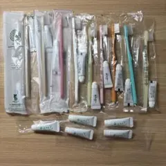 【新品】使い捨て歯ブラシ（10本）+歯磨き粉（5個）アメニティセットのサムネイル