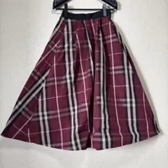ザンパ　ZANPA フレアスカート バーガンディ チェック