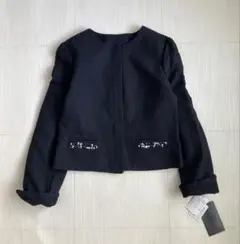 Riccimie ノーカラージャケットパール ビジュー フォーマル新品タグ付きM