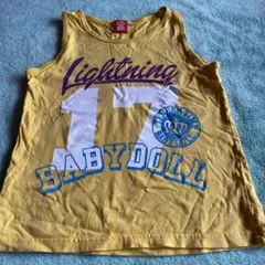 BABYDOLL ノースリーブ タンクトップ イエロー 140