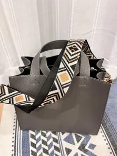 【未使用】ハウンドレッド デザインベルト スクエア トートバッグ 2way