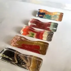 箸置き 多色 樹脂製 5個セット　和柄