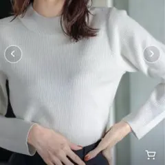 【未使用品】メルティリブハイネックラメ　プルオーバー