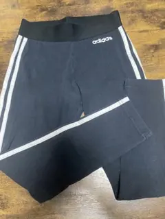 adidas ブラック レギンス M サイドストライプ