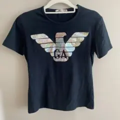 EMPORIO ARMANI ホログラムロゴ 半袖Tシャツ ブラック　y2kのサムネイル