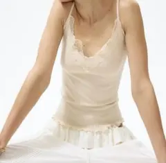 h&m レーストリム リブキャミソールのサムネイル