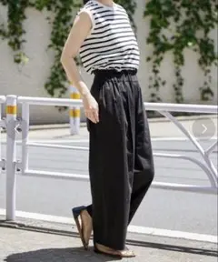 ジャーナルスタンダードウォッシャブルコットンリネンVISワイドパンツ40 イエナ