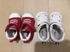 ミキハウス ホットビスケッツ ベビーシューズ 2足セット14.5cm