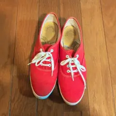 希少日本製　KEDS チャンピオンオックスフォード キャンバススニーカー レッドのサムネイル