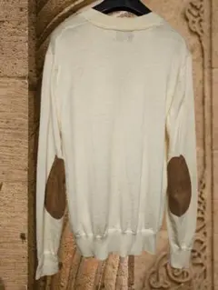 LAD by Denylee Vネックカーディガン S 異素材 エルボパッチ