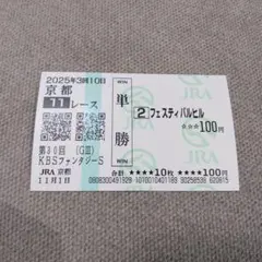 期限切れ単勝馬券】 ホープフルステークス 2006 ニュービギニング