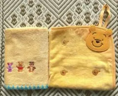 プーさんデザインハンドタオル 2枚セット