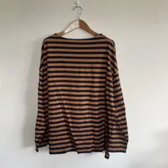 ストライプ ボートネック 長袖Tシャツ
