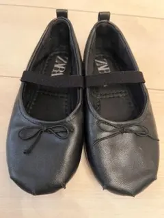 (ZARA)レザーバレエシューズ 16.5