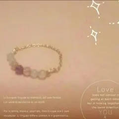 K10PG＊キラキラ天然石チェーンリング