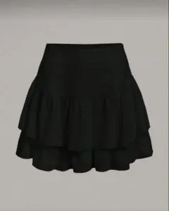 新品 SHEIN スカート フリルスカート 黒 バレエコア シズニルック L