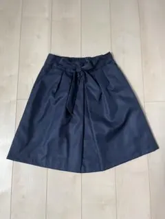 vis レディースウエストリボン付きスカート