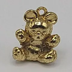 アクセサリーパーツ チャーム ベア 熊 ゴールド 10個