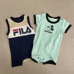 FILA ミッキー ロンパース　2枚セット