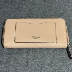 COACH コーチ ラウンドファスナー 長財布 ベージュ レディース