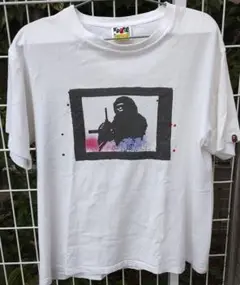 エイプ フューチュラ アート Tシャツ 日本製 ホワイト L 猿の惑星