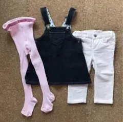 Petit Bateau デニムジャンパースカート 3点セット 女の子 春コーデ