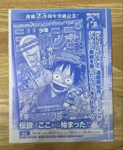 モンキー・D・ルフィ：週刊少年ジャンプ付録　P-33 1枚