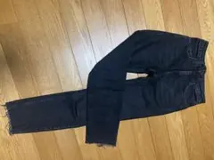 ZARA ブラック スキニージーンズ フリンジ裾