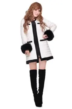 rady バイカラー　ダウンコート　フォックスファー