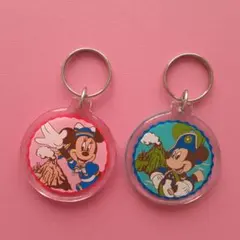 レア　レトロ　ディズニーシー　アクリルキーホルダー　ミッキー　ミニー