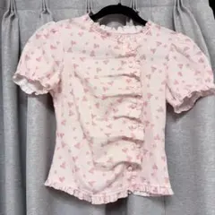Tie Me button up floral blouse ホワイト - メルカリ