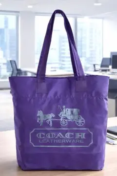 COACH ノベルティ エコバッグ パープル