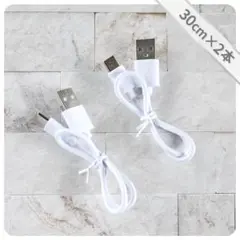 USB-A　USB-C　ケーブル　30cm　2本セット