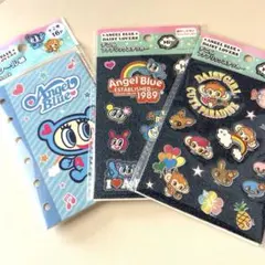 セリア　エンジェルブルー　デイジーラバーズ　シール　デニムファブリックステッカー