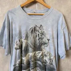 The Mountain ホワイトタイガー アニマルプリント タイダイTシャツのサムネイル