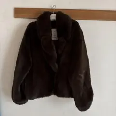 ファーコート ダークブラウン　searoomlynn SearoomlynnのEco far coat シールームリン SeaRoomlynn フェイク