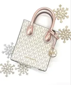 ★美品★MICHAEL KORS トートバッグ ホワイト/ピンクゴールド