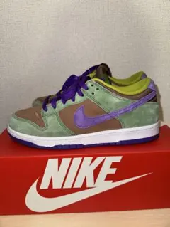 NIKE DUNK LOW ベニヤ スエード スニーカー グリーン パープル
