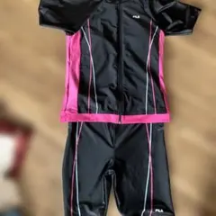 FILA スポーツ用水着 上下セット ブラック/ピンク　15LL