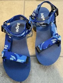 Aape カモフラージュ スポーツサンダル 青 25cm